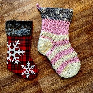 Handmade crochet stocking